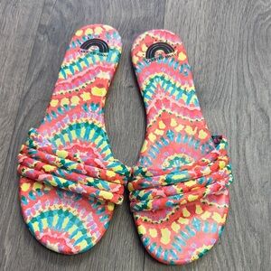 Chelsea & Violet Vibrant Tie-Dye Sandals